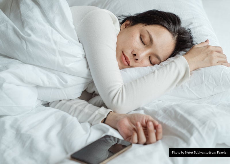 Woman sleeping soundly