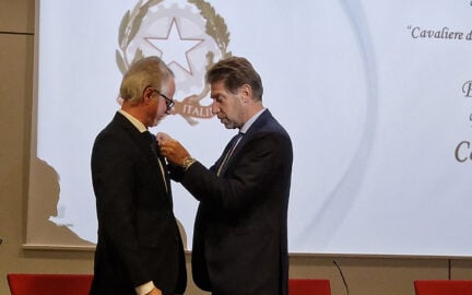 Francesco receives his Cavaliere dell’Ordine della Stella d’Italia