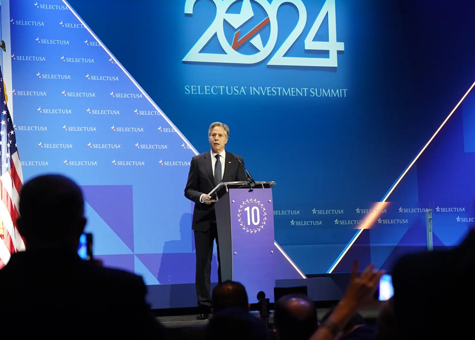 US Secretary of State, Anthony Blinken, delivers his SelectUSA Investment Summit address