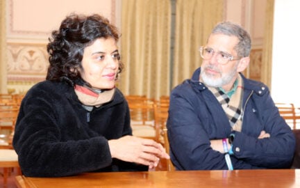 Rupa Santosh and Rogério Palmeiro at IP Santarém