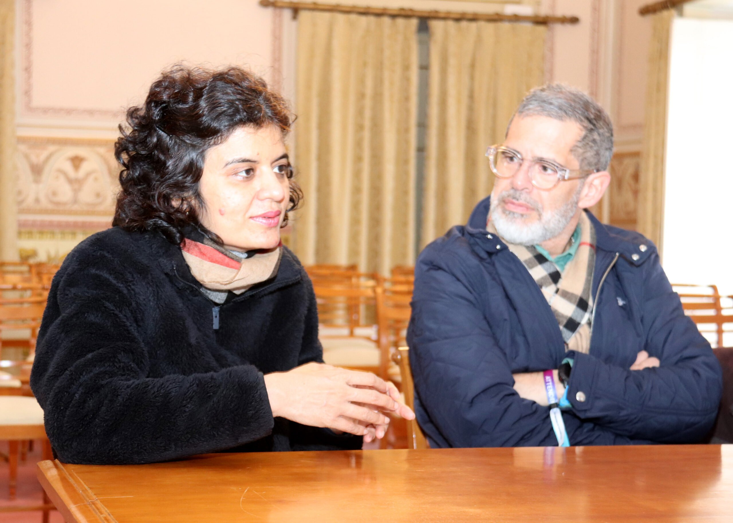 Rupa Santosh and Rogério Palmeiro at IP Santarém