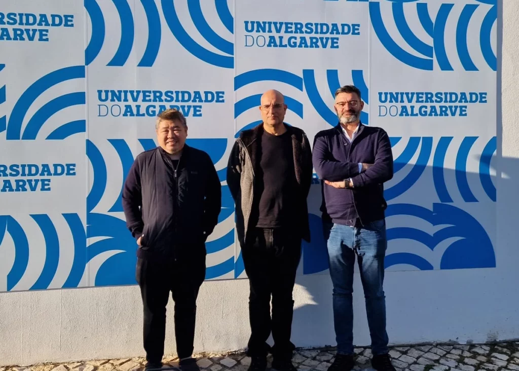 Hendra Tjahayadi, João Carreira, and Filipe Galego at University of Algarve