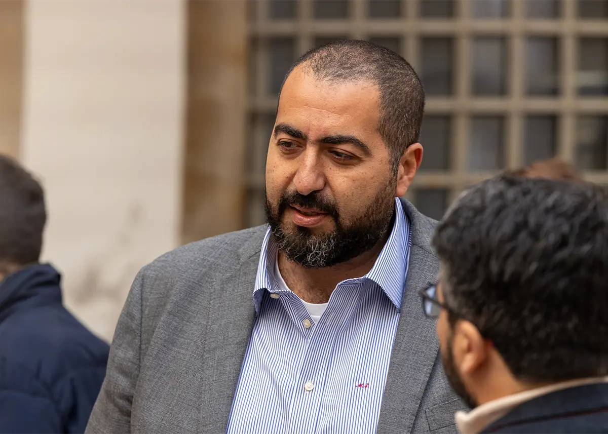 Mohamed Emam discussing his innovative sustainable energy project
