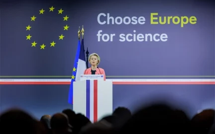 President of European Commission, Ursula von der Leyen, delivers speech at Choose Europe for Science event