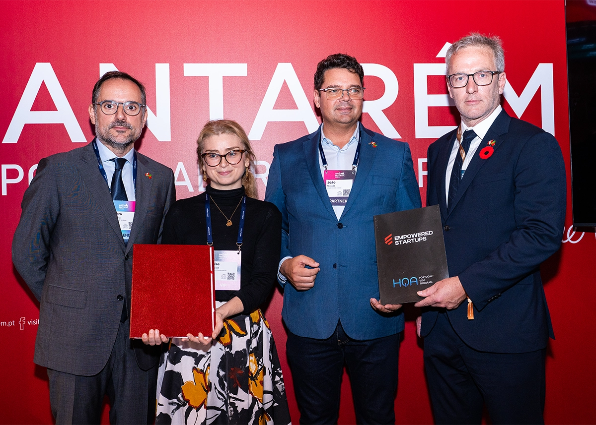 An exciting new MOU was signed on November 11, 2025 between Empowered Startups and the Municipality of Santarém. Represented here are Pedro Camões Gouveia, Councilman for the municipality of Santarém, Élise Racicot, Ambassador of Canada to Portugal, Chris Lennon, President of Empowered Startups, and João Moutao, President of Instituto Politécnico de Santarém