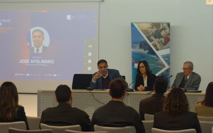Antónia Correia, the President of KIPT CoLAB and a professor at the University of Algarve; and José Apolinário, the President of the CCDR Algarve, present at the first annual meeting for KIPT CoLAB